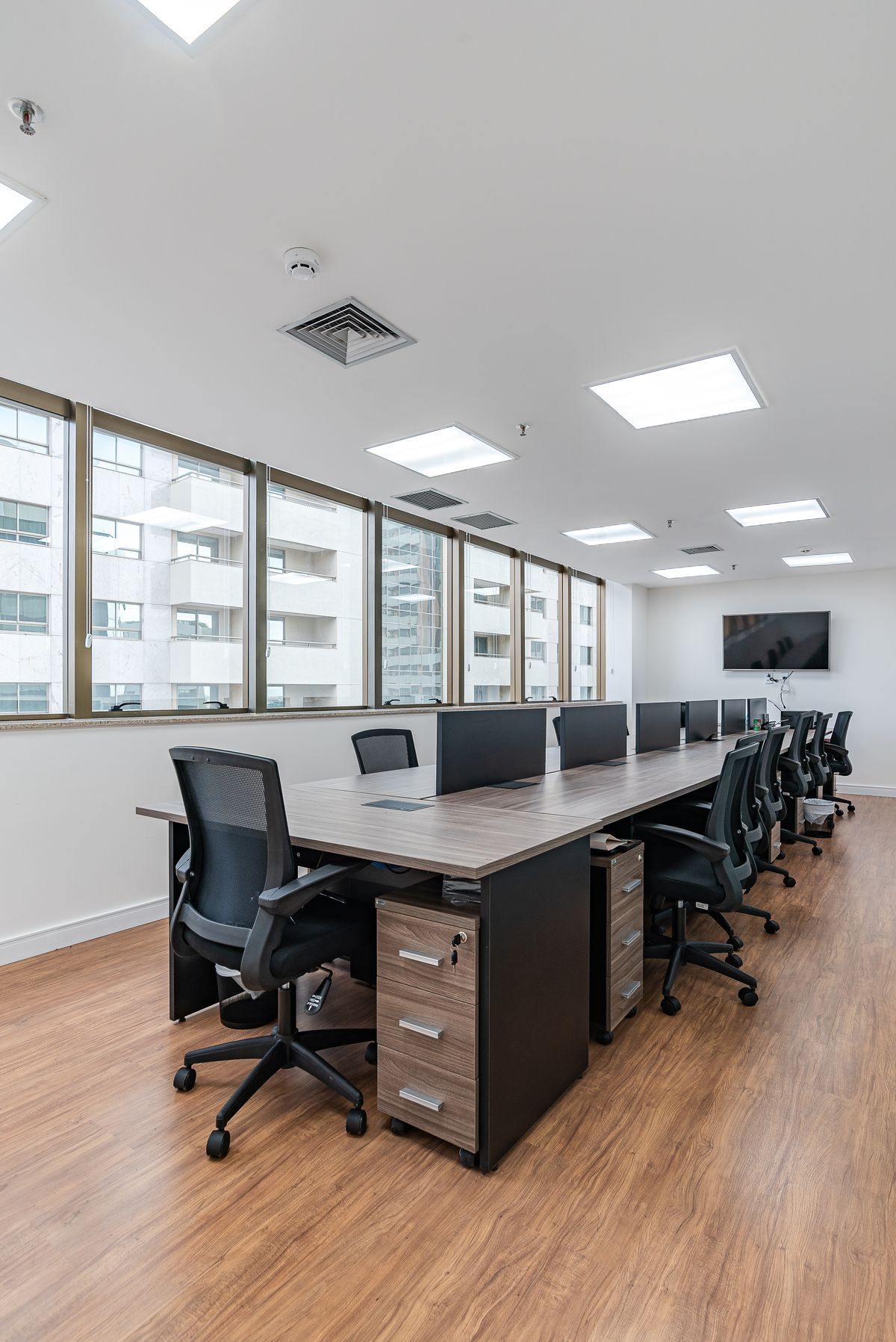 Agile Office Work Desk Suite featuring Ergonomic Lumbar Support Mesh Chairs #35